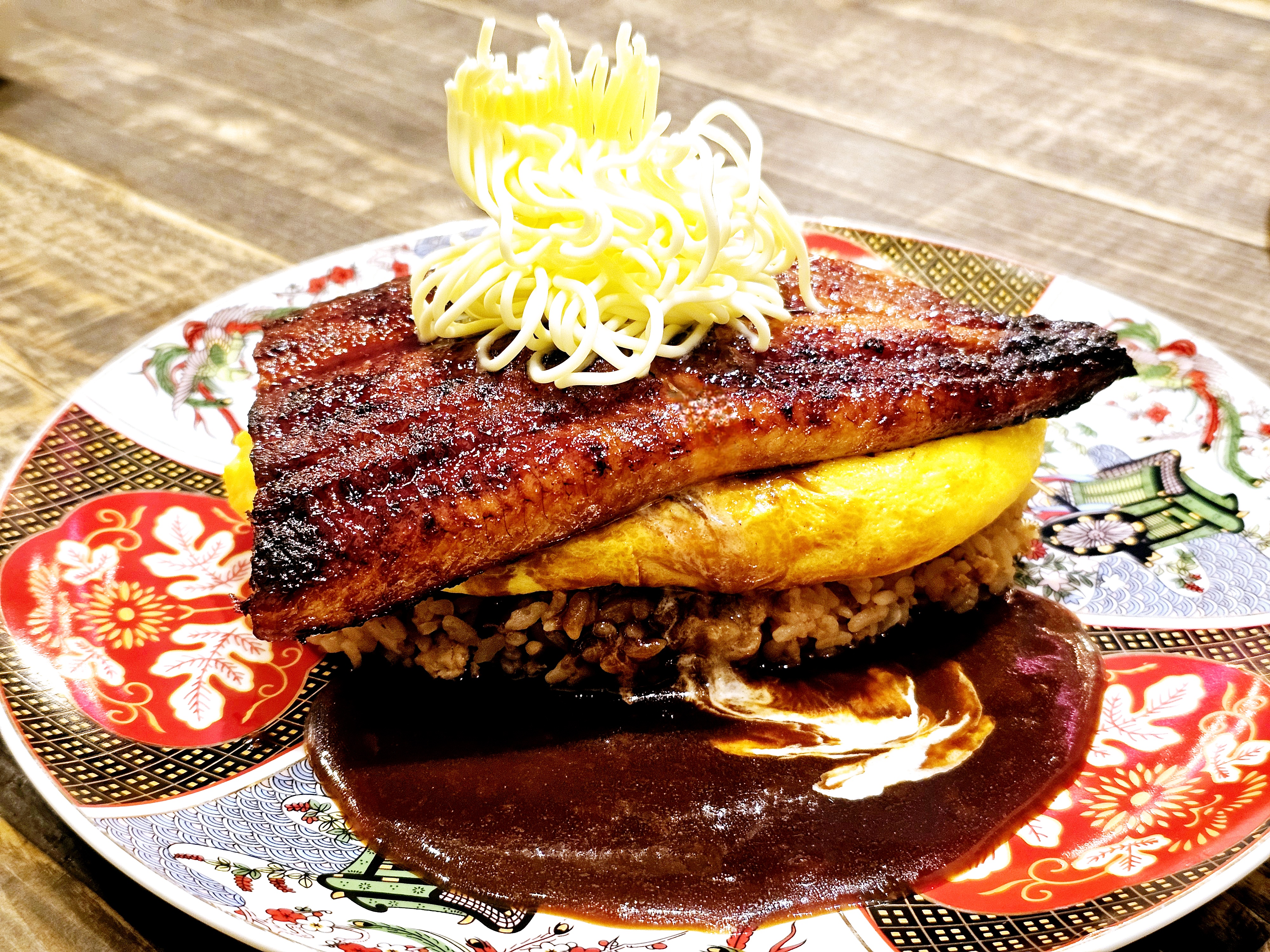 鰻バターの和風オムライス