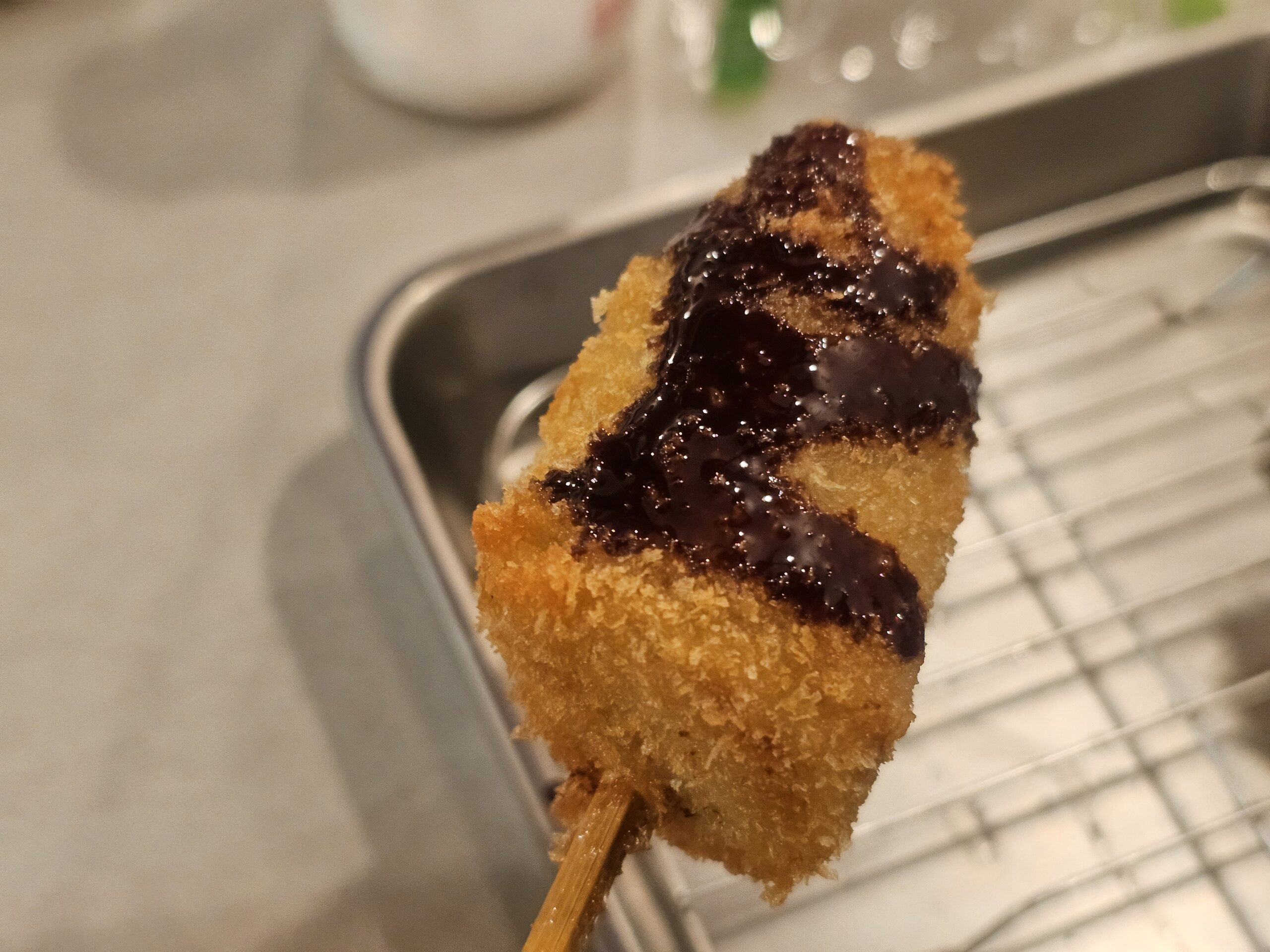 デザート串のバナナ