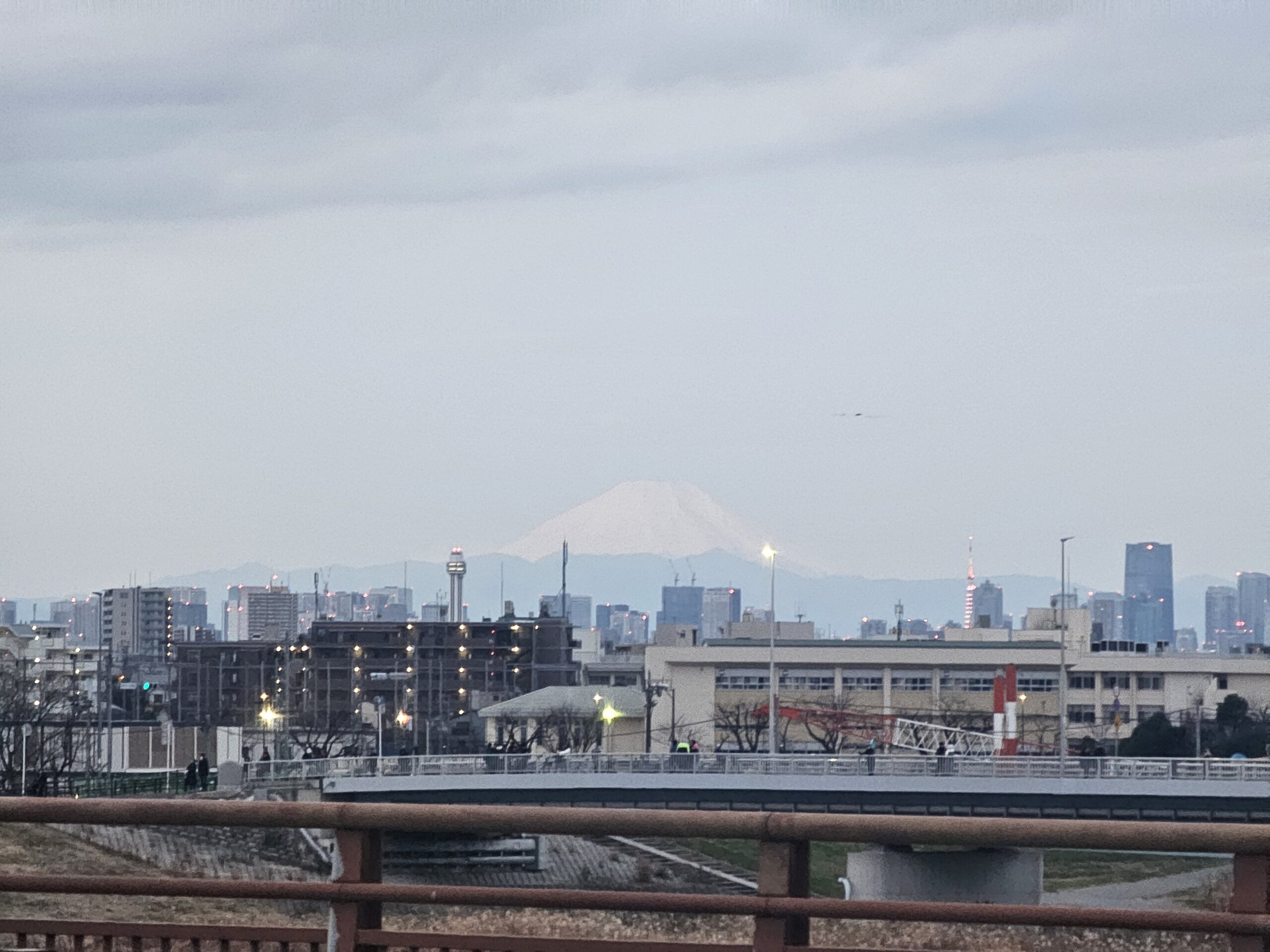新行徳橋から見る富士山の絶景