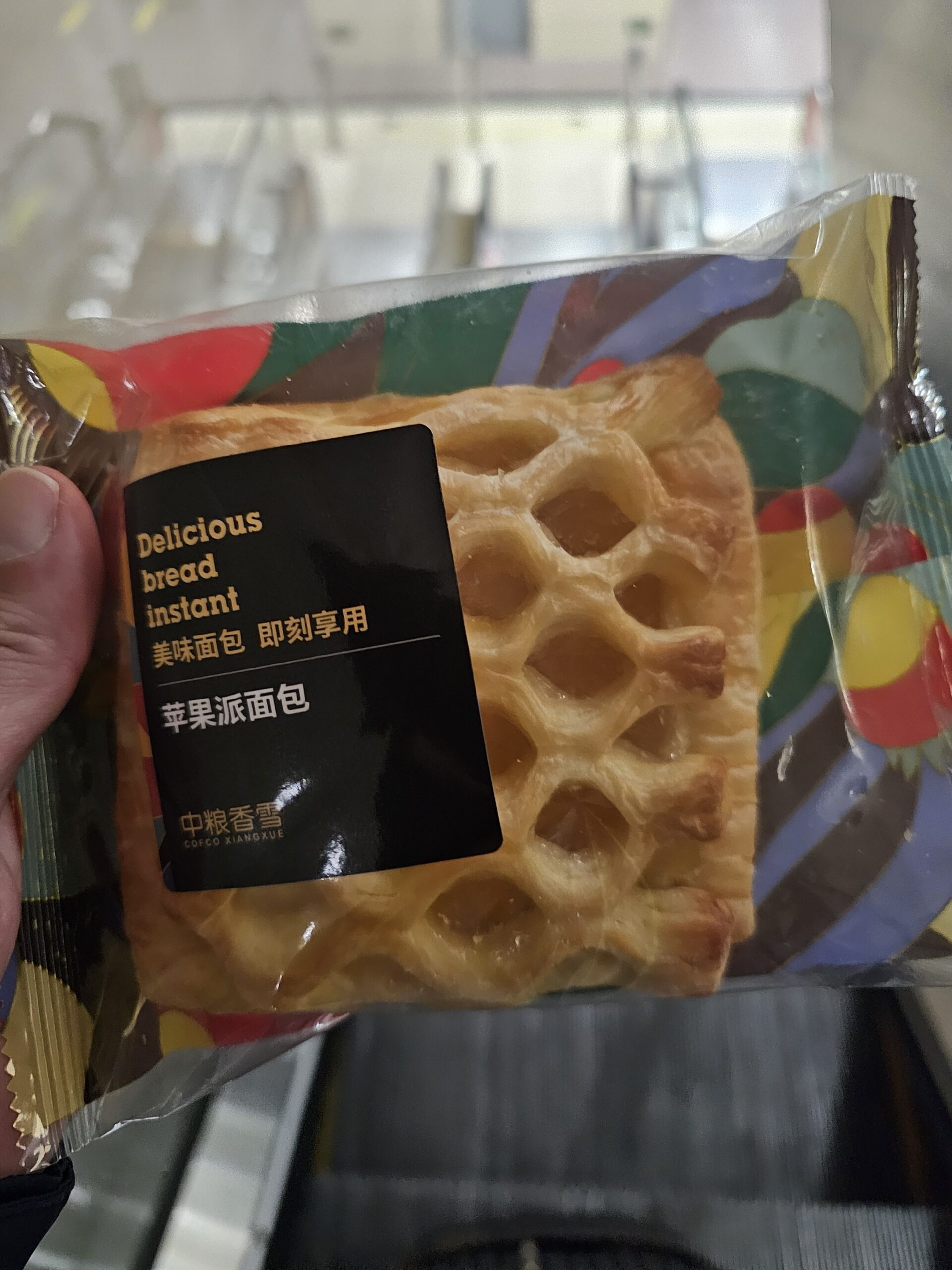 北京の空港で買ったアップルパイ