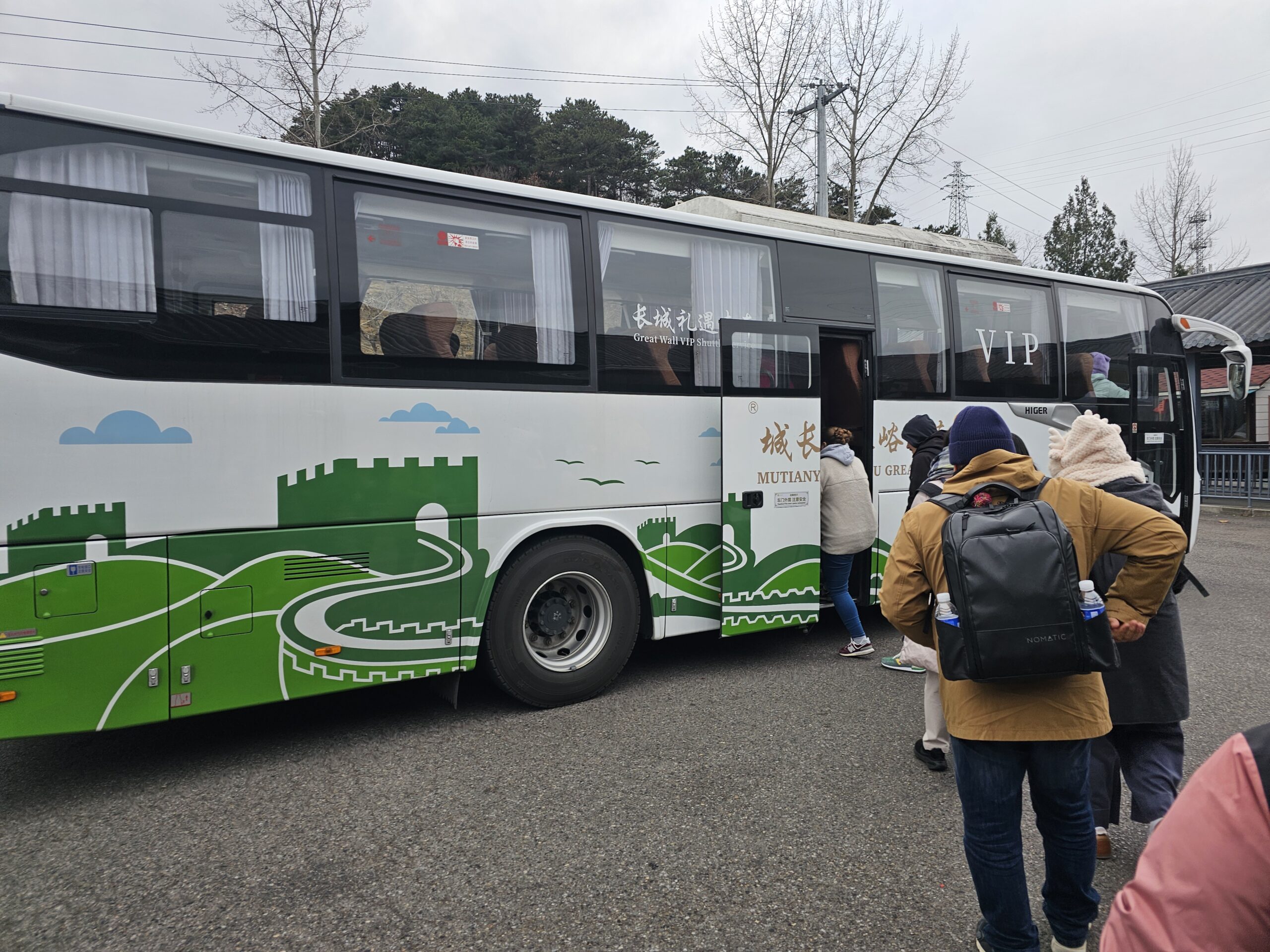 慕田峪長城のバス乗り場