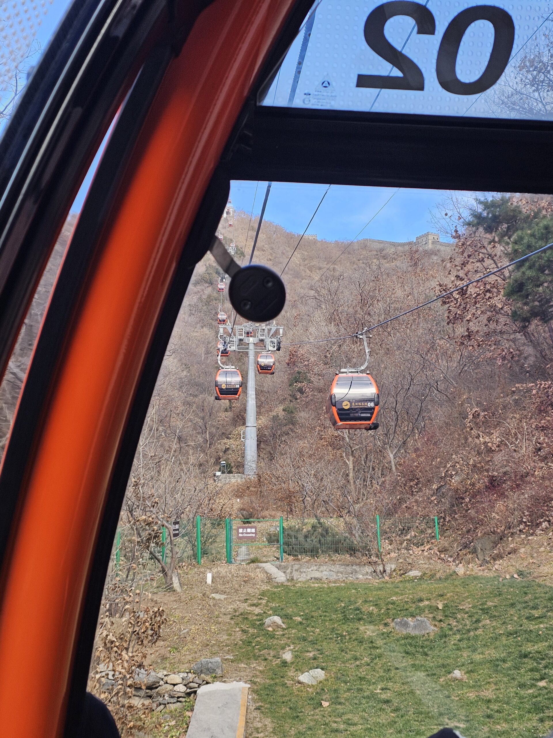 ゴンドラ内からの車窓