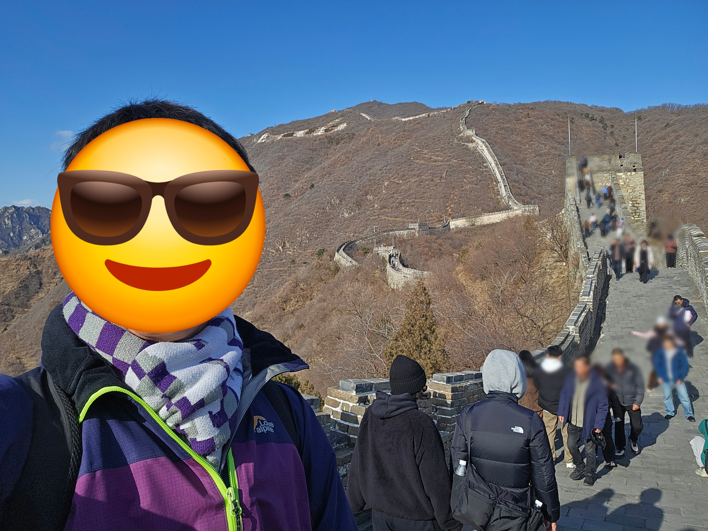 慕田峪長城の西側のアップダウン