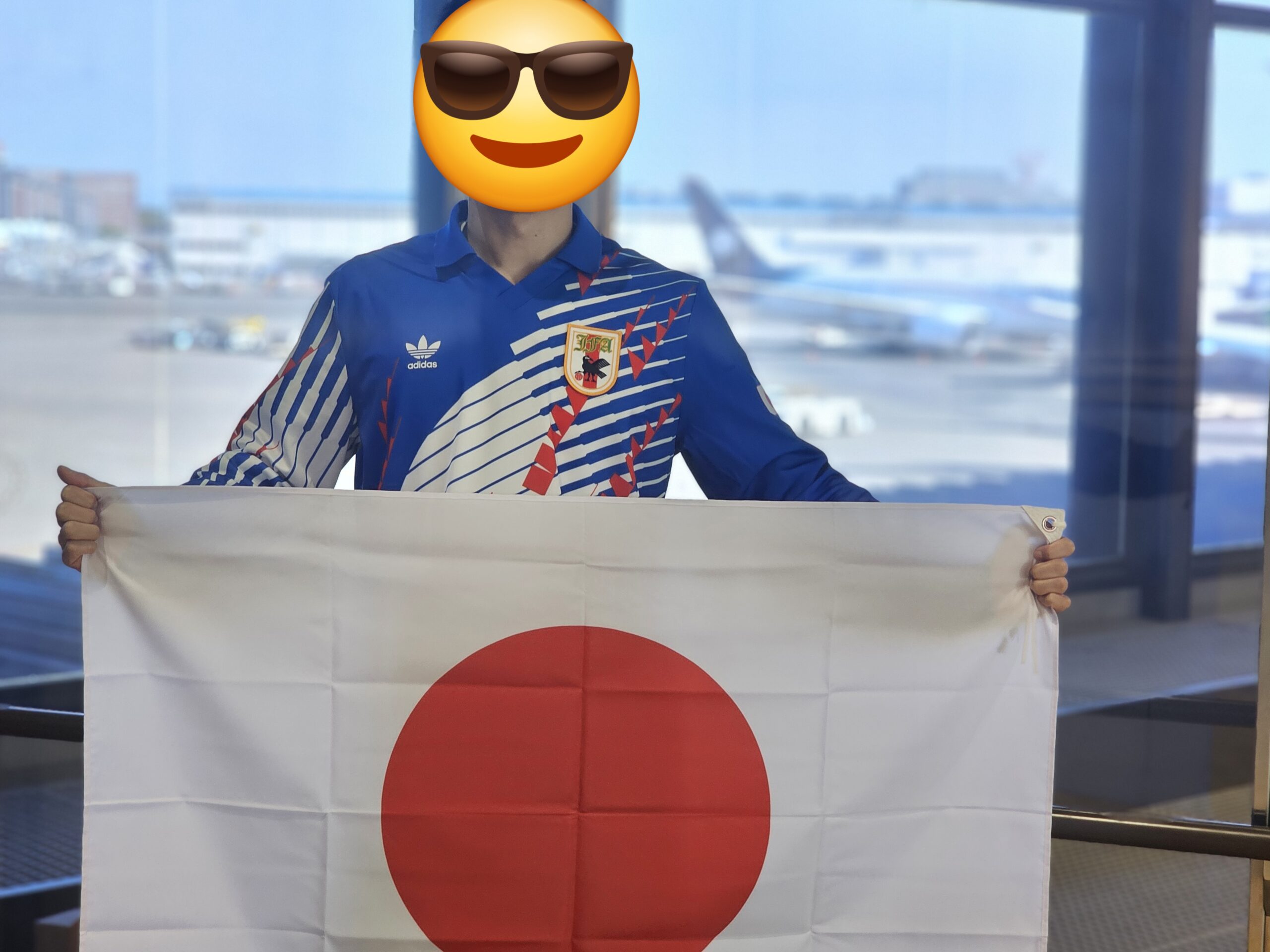 成田空港での記念写真