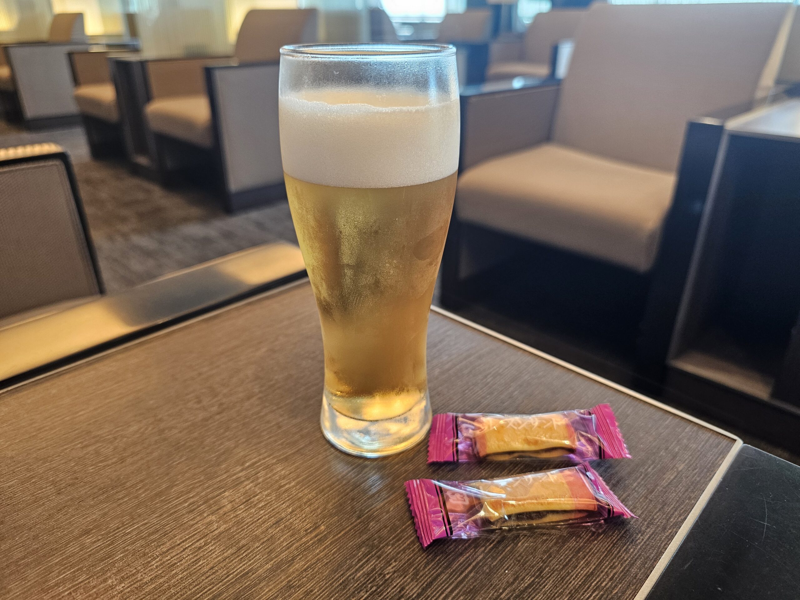 ラウンジのビール