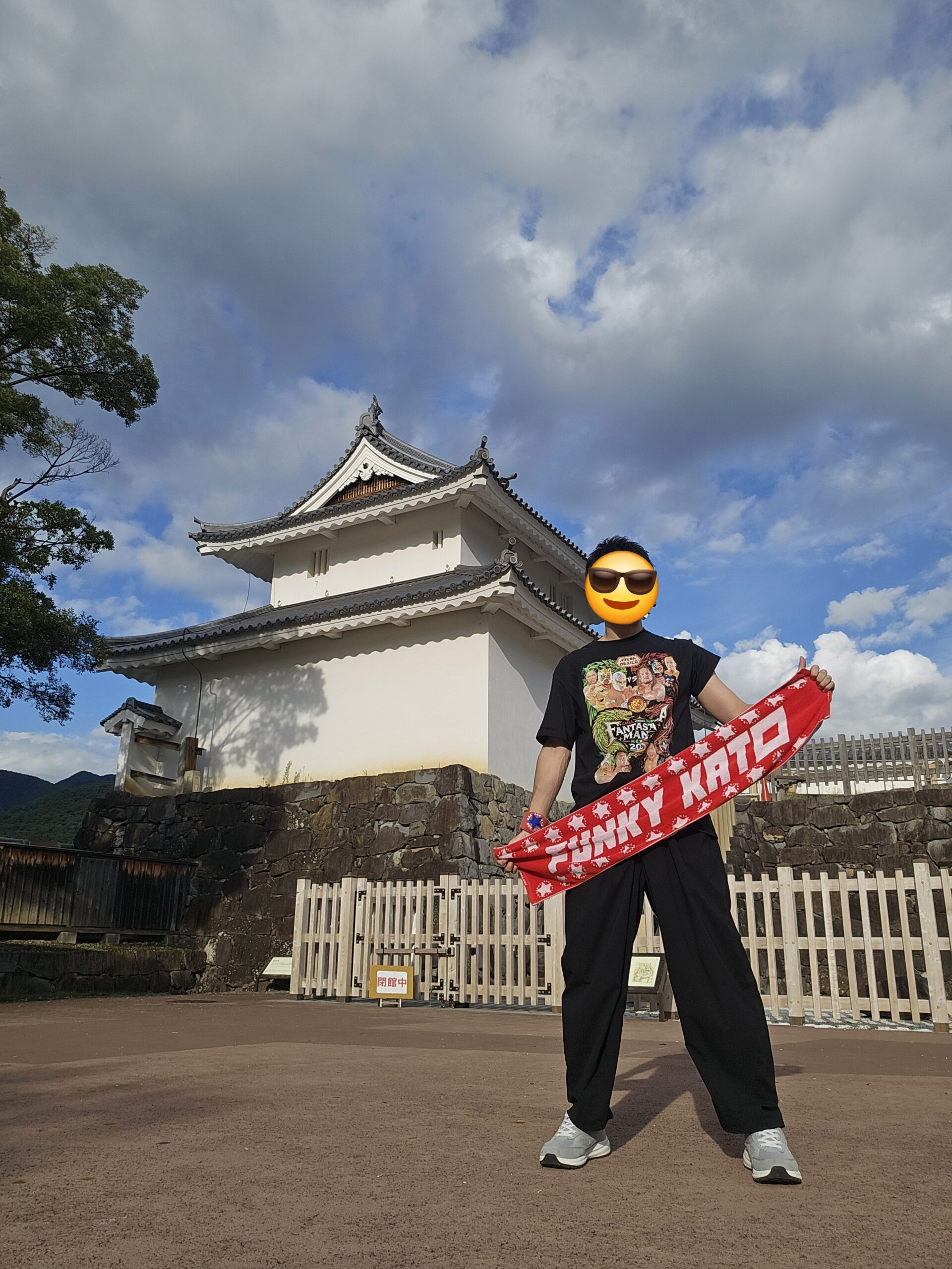舞鶴城公園（甲府城跡）での記念写真